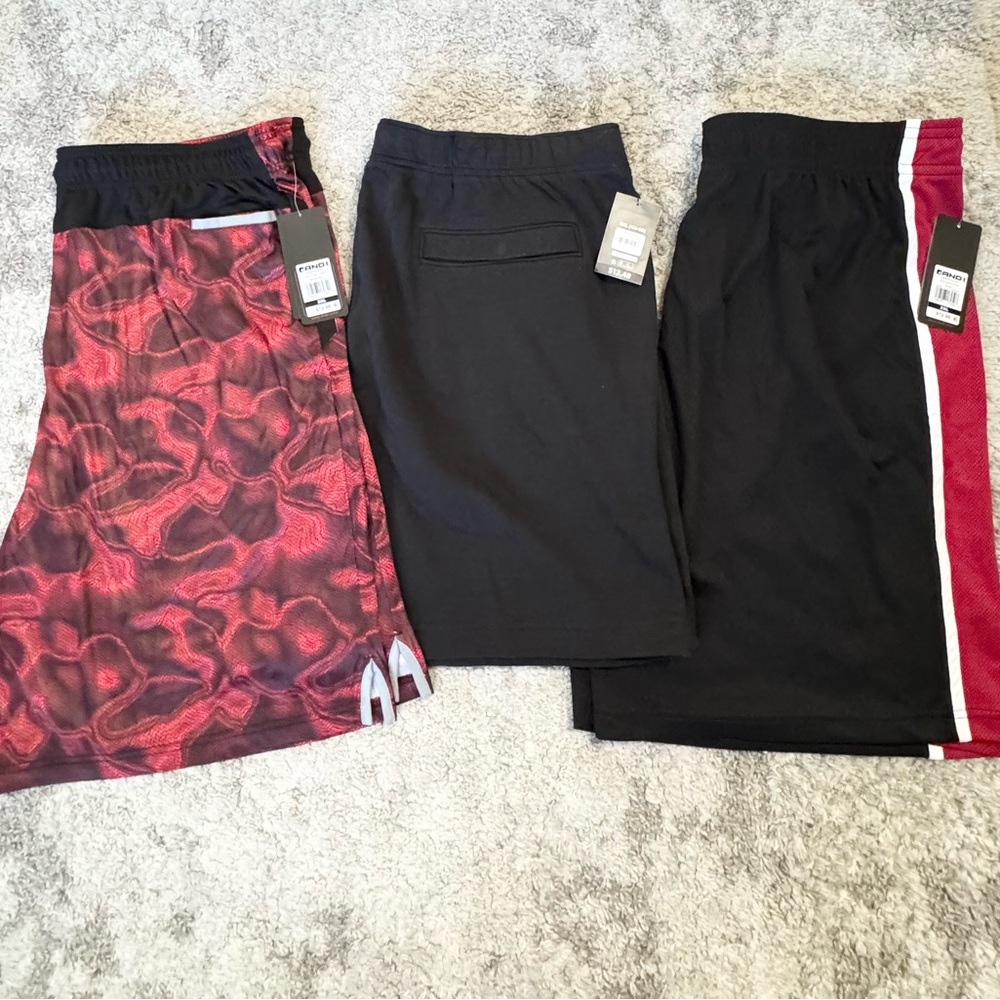 3 Red and Black Athletic Shorts for Performance